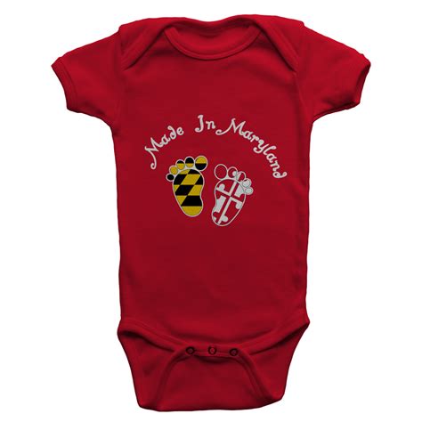 maryland red baby onesie route  apparel