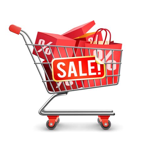 sale full shopping cart red pictogram  vector art  vecteezy