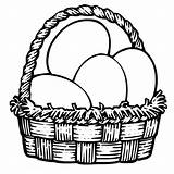 Basket Easter Egg Coloring Pages Eggs Colouring Library Clipart Draw sketch template