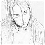 Billie Eilish Coloring Drawing Pages Brando Lisa Drawings 1st Uploaded April Which Popular sketch template