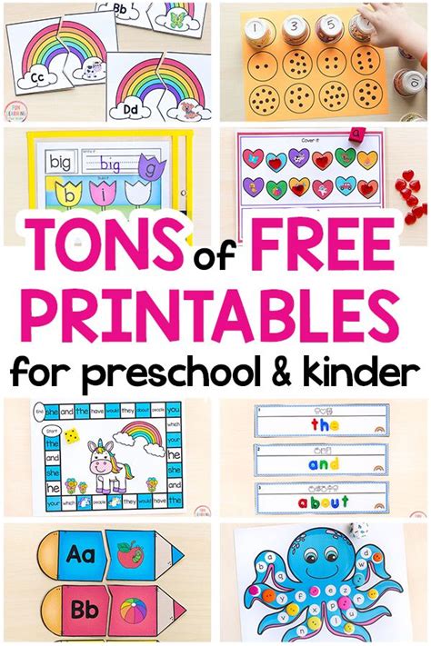 printables  activities  kids homeschool preschool