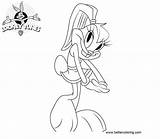 Coloring Looney Tunes Pages Lola Bunny Printable Adults Kids Color sketch template