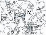 Coloring Scary Pages Halloween Monsters Monster Adults Printable Sheets Sheet Print Deviantart Quality High Kids sketch template