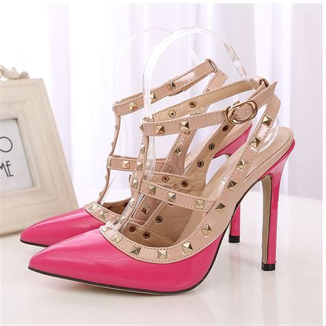 hot women pumps ladies sexy pointed toe high heels fashion buckle