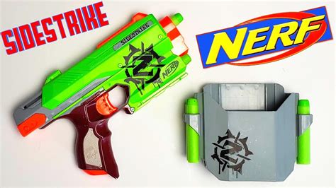 nerf sidestrike pistol  holster combo youtube