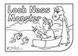 Colouring Ness Loch Monster Katie Pages Morag Burns St Robert Coloring Colour Ichild Scottish Scotland Activities Andrews Choose Board sketch template