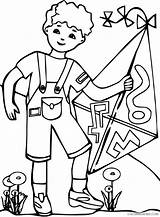 Kite Coloring Pages Flying Clipart Hopscotch Clipartpanda Boy His Playing Template Clipartmag Getdrawings Popular sketch template