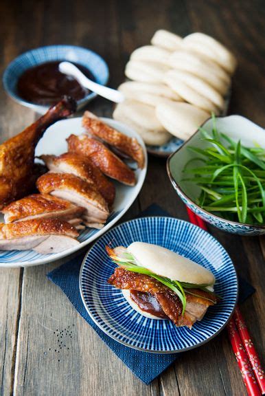 chinese steamed lotus leaf buns with peking duck food asian cooking food recipes