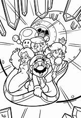 Coloring Luigi Smb Wii Pelicula Ruy Sonic Kart Favourites Flintofmother3 sketch template