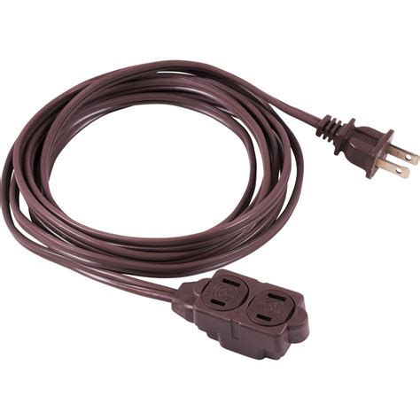 ge  ft  wire  gauge polarized indoor extension cord brown   home depot