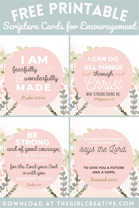 printable bible verses  encouragement  girl creative
