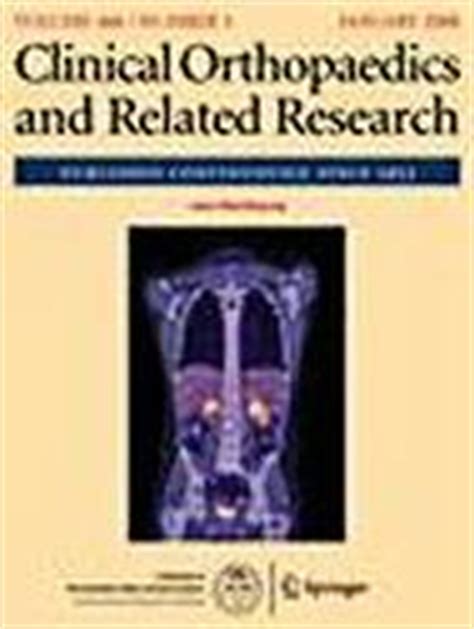 clinical orthopaedics  related research evisas journals