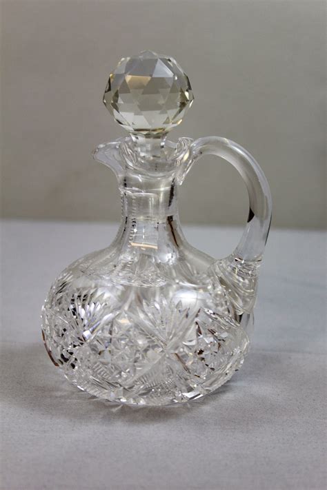 Bargain John S Antiques Antique Brilliant Cut Glass Cruet Signed