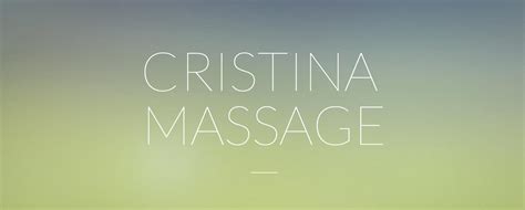 Contact Cristina Massage