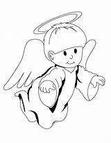 Angel Coloring Printable Pages Boy Kids Color Angels Para Baby Coloriage Colouring Dibujos sketch template