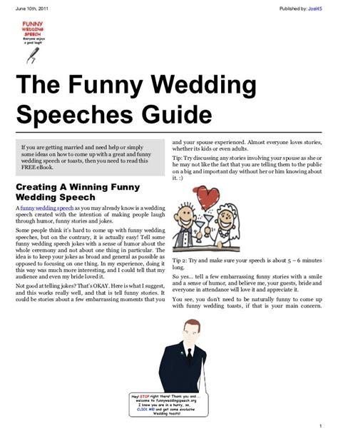 Funny Wedding Speeches Guide