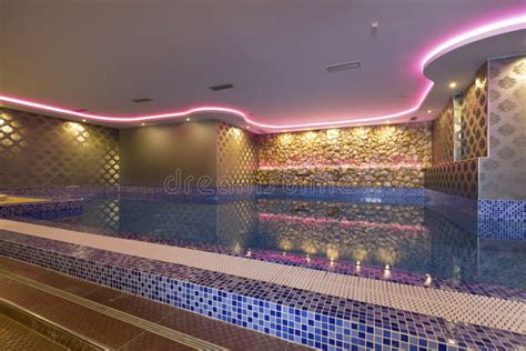 swimming pool  luxury hotel spa center stock image image  green