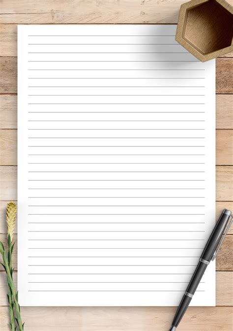 printable lined paper template wide ruled mm  lined