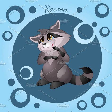 cute raccoon  cartoon style cute raccoon cartoon styles raccoon