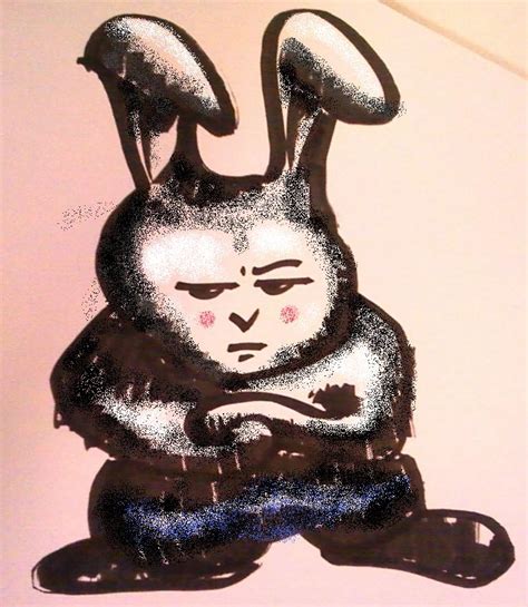 art rebellion annoyed bunny