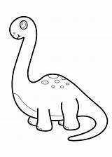 Coloring Kids Dinosaur Brontosaurus Pages Cartoon Printable Little Dinosaurs Colouring Bubakids Outline Template Easy Print Sheets Animal Stencil Space 4kids sketch template