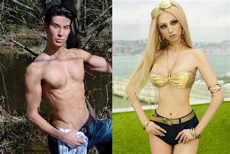 human ken disses human barbie — shots fired in the doll look alike war