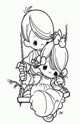 Precious Moments Angel Coloring Pages Getdrawings Drawing Girl Flower sketch template