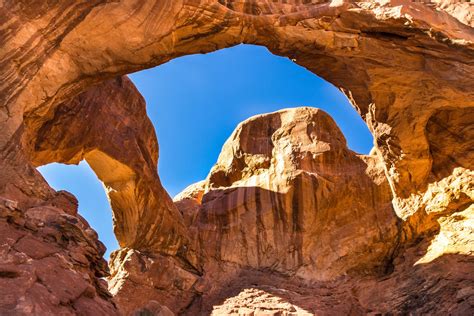 double arch arches national park utah oc  rearthporn