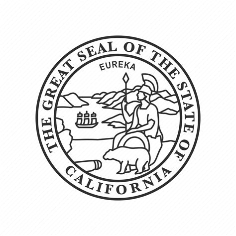 america california seal state state seal state symbol usa icon