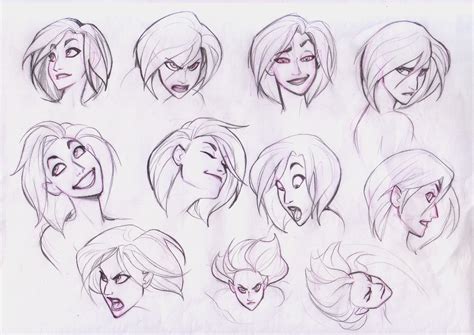 face  expression studies  rita micozzi drawing expressions