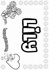 Lily Coloring Pages Name Printable Color Print Grease Tiger Drawing Colouring Getcolorings Names Girls Girl Letter Hellokids Ide Getdrawings Choose sketch template