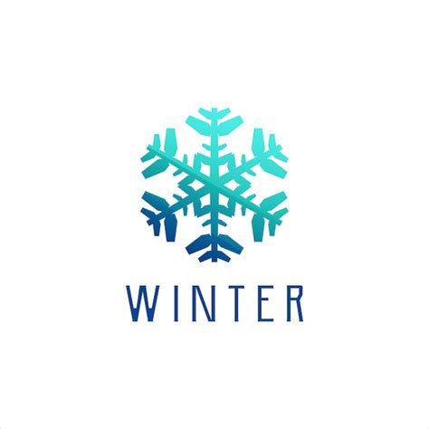 premium vector snow winter logo colorful gradient template