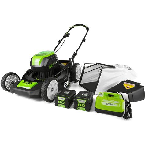 greenworks pro    cordless lawn mower  ah batteries