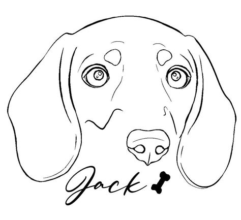 custom  drawing dog ear outline  dog tattoo etsy