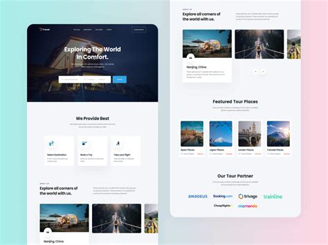 travel agency landing page archives figma ui