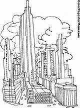 Twin Towers Coloring Pages Template sketch template