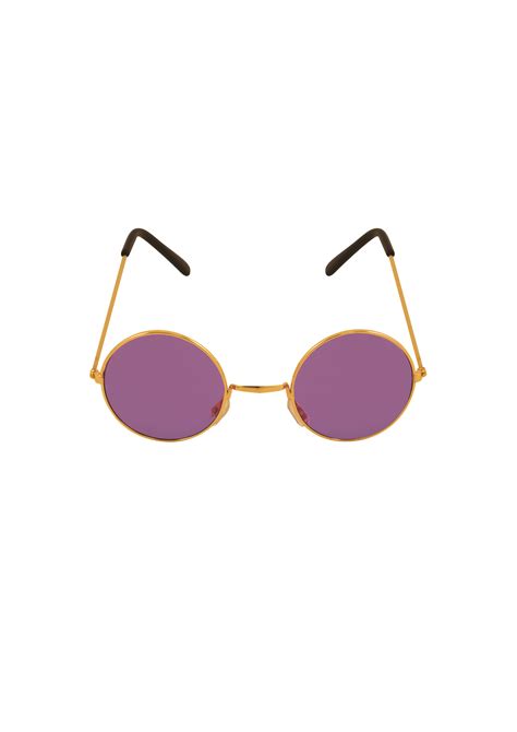 Glasses Adult Purple Lens With Gold Frame