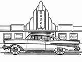 Coloring Cadillac Pages Car Antique Color Cars Printable Adults Vintage Transport Print Visit Sketchite sketch template