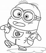Minion Coloring Purple Pages Getcolorings Minions Bob Funny Printable sketch template