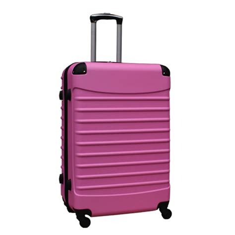travelerz reiskoffer met wielen  liter lichtgewicht cijferslot licht roze