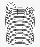 Basket Coloring Laundry Clipart Clipartkey sketch template