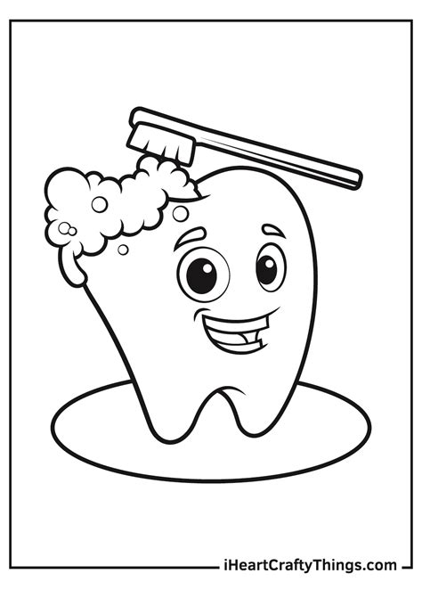 brush teeth coloring pages