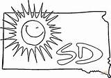 Coloring Dakota South Sunny Pages State Flag Color Printable Supercoloring sketch template