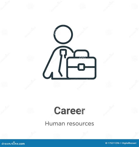 career outline vector icon thin  black career icon flat vector