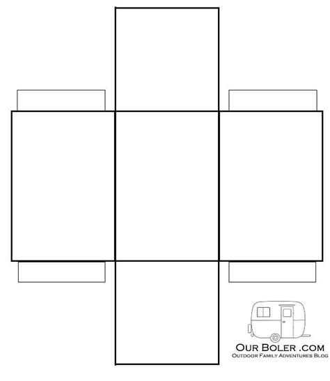 paper rectangle box template post printable box template box