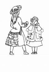 Victorian Coloring Pages Girls 1870 Costume Children Fashion Little Era Woman Dress Childrens Fashions Girl Clothing Clothes Young Hairstyles Women sketch template