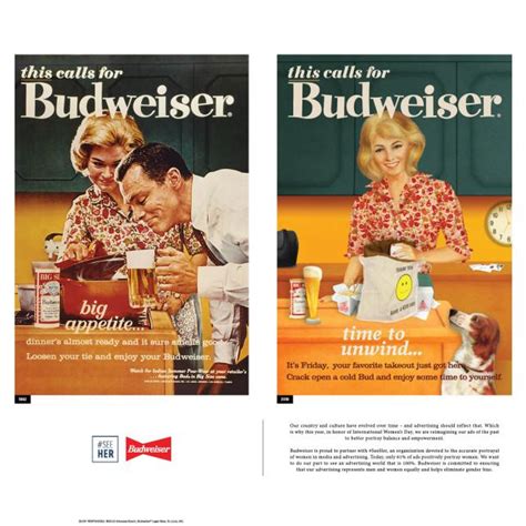 budweiser modernizes its old sexist ads for women s day campaign ad age