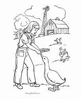 Coloring Farm Pages Girl Kids Printable Kid Farmer Sheets Colouring Color Fun Farming Books Raisingourkids Print Animals Adult Getdrawings These sketch template