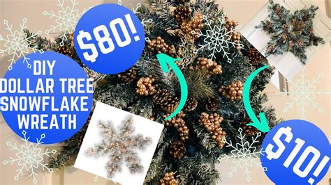 dollar tree snowflake wreath diy inexpensive christmas