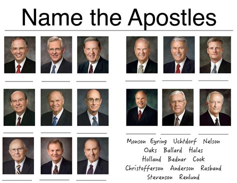 lds apostles matching game  general conference packets general